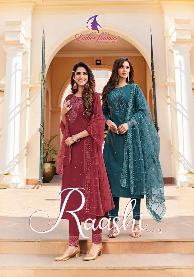  Ladies Flavour Raashi 2 Wholesale Readymade Slawar Suits